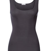 Cotton Seamless Round Neck Cotton Tank Top | Black Pearl 71604-2183